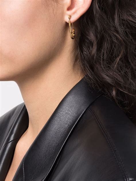 versace safety pin shopping bag|Versace safety pin earrings.